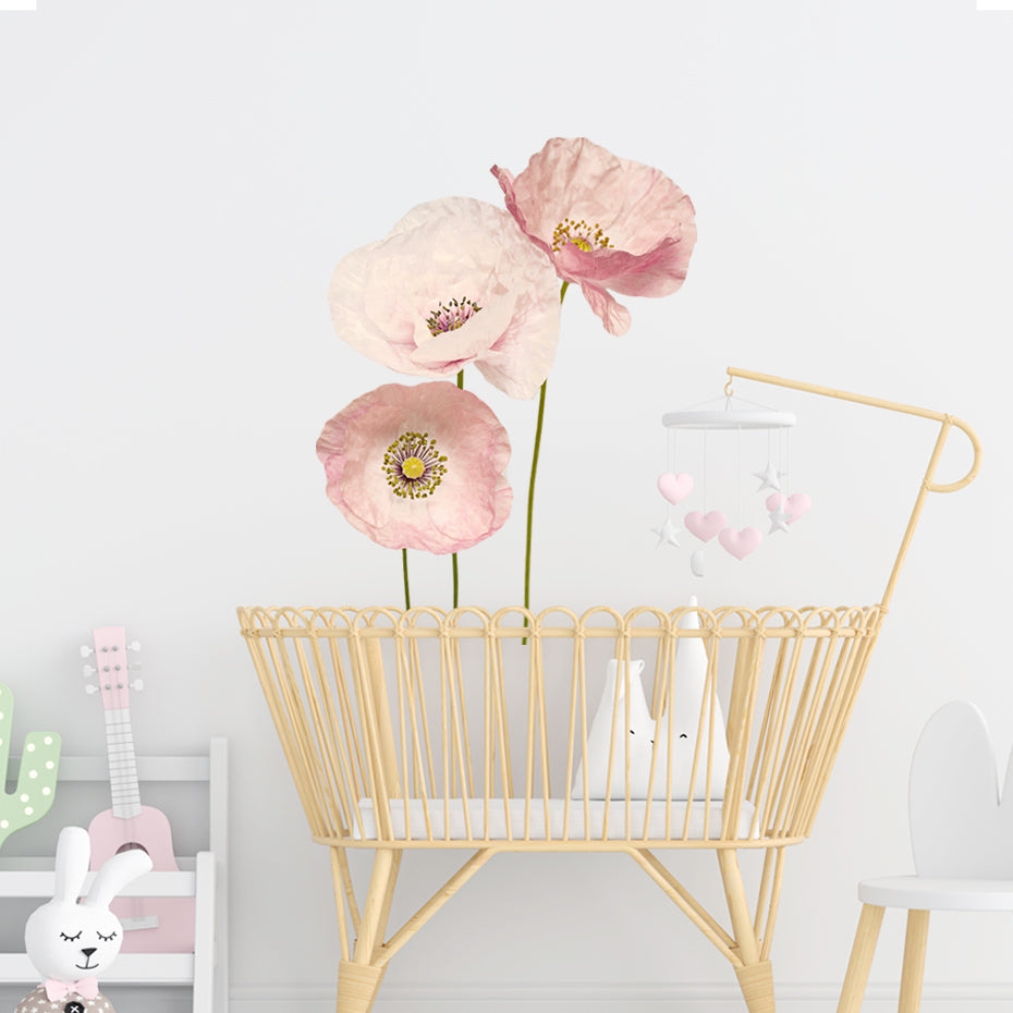 Wall Decals Pink Anemone Flowers