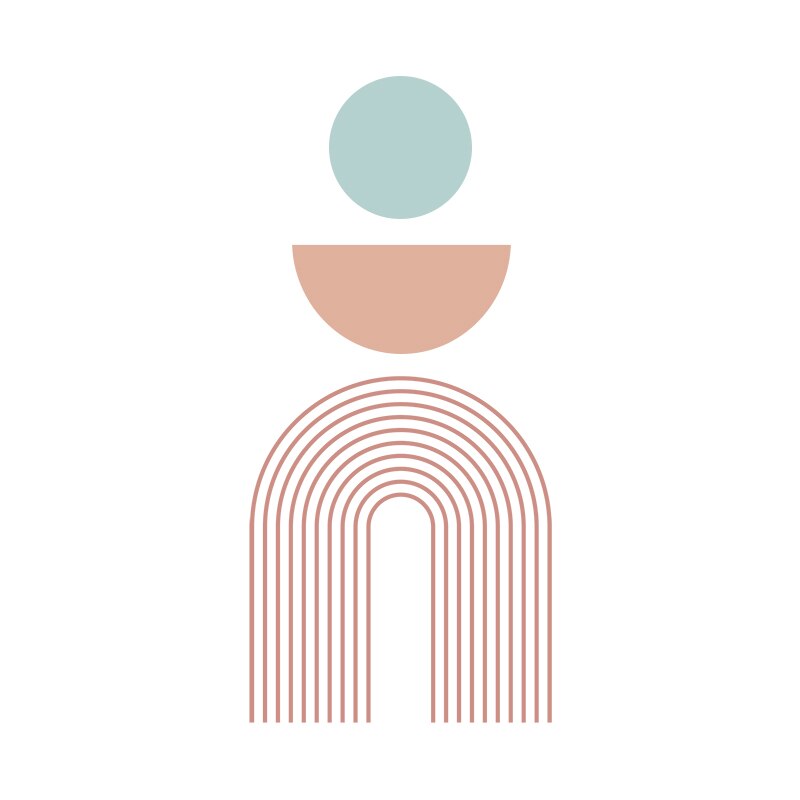 Bohemian Wall Decals Rainbow Geometric Vinyl