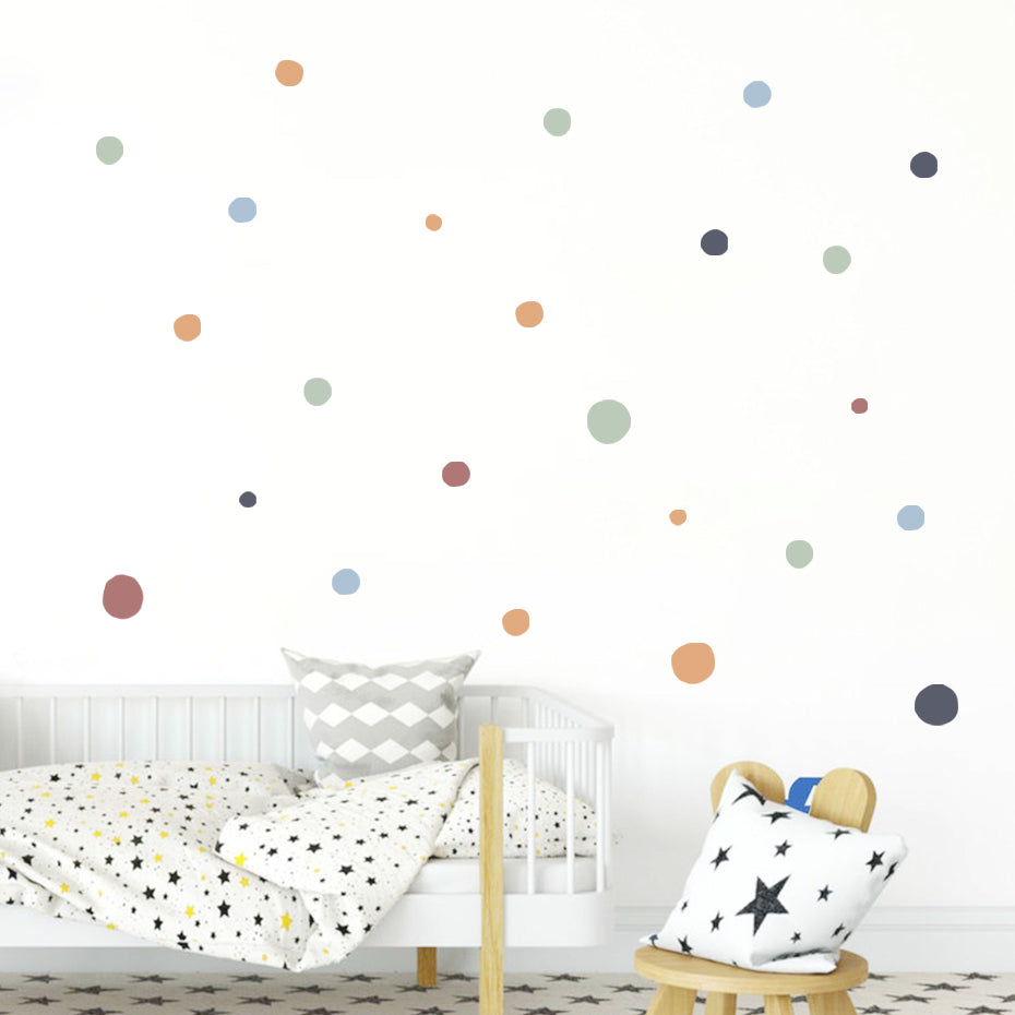 Nursery Polka Dots Colorful Wall Decals