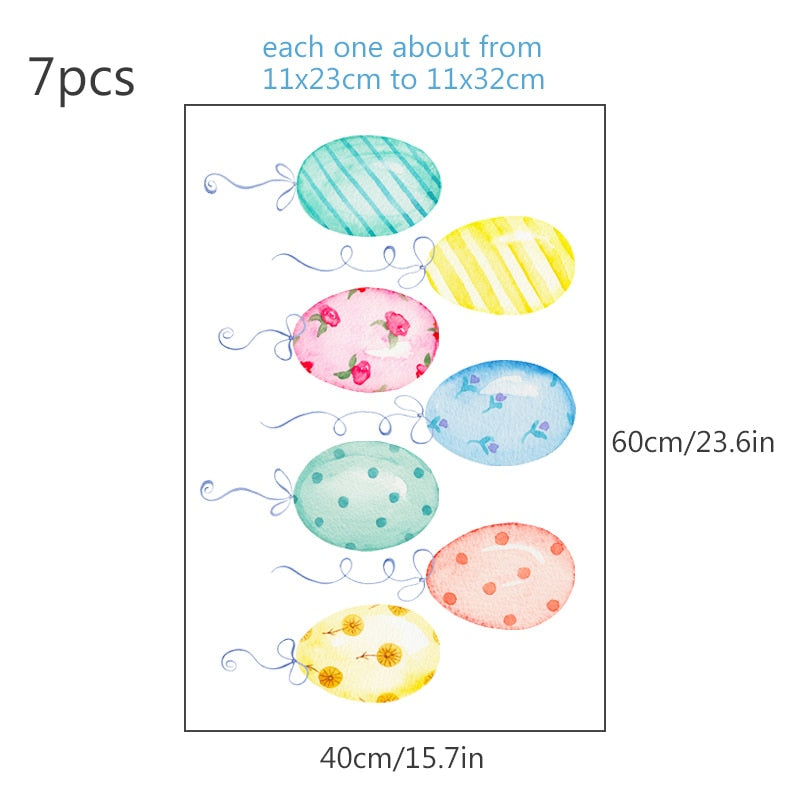 Nursery Wall Decals 7Pcs Colourful Balloon