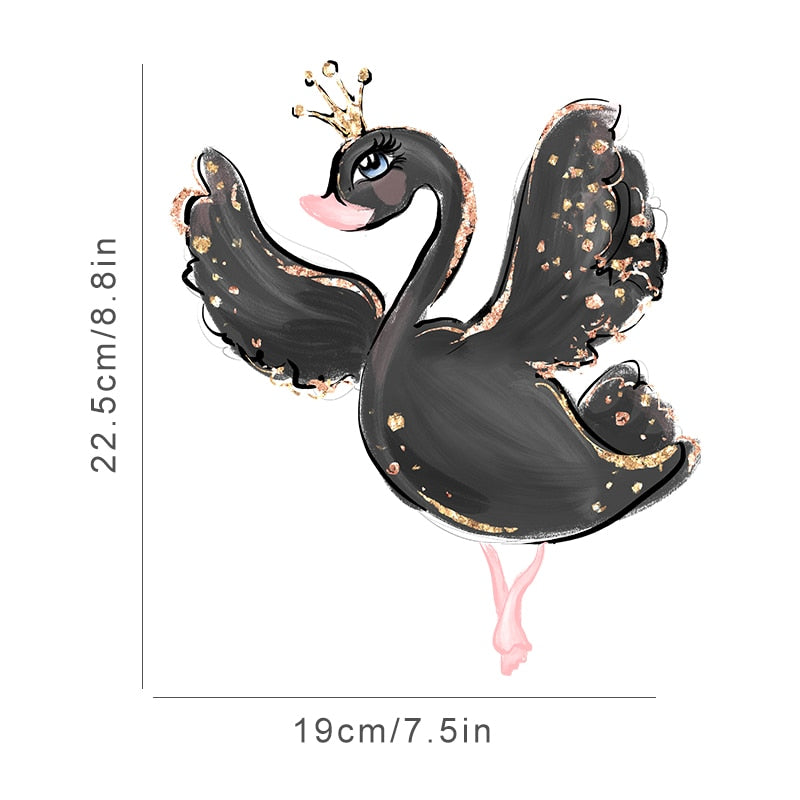 Nursery Wall Decals Swan Girls