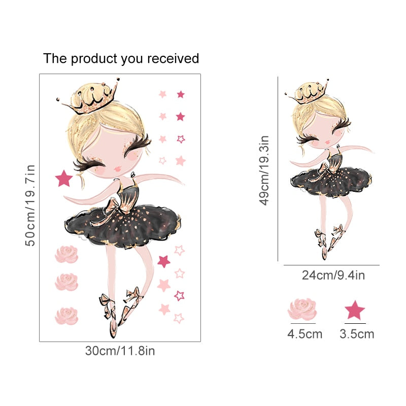 Nursery Wall Decals Swan Girls