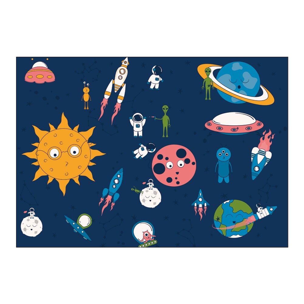 Nursery Cartoon Style Area Rug