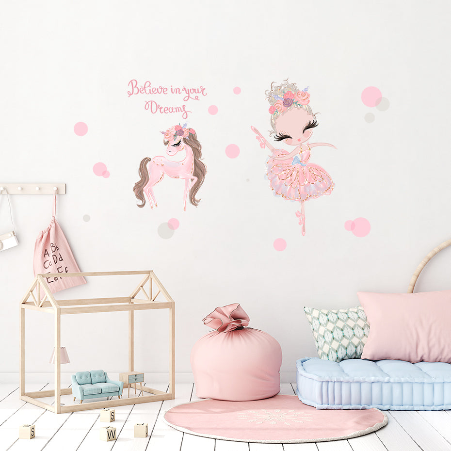 Nursery Wall Decals Swan Girls