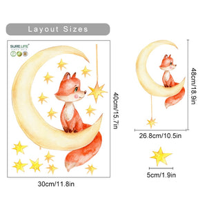 Cartoon Cute Fox Wall Decals