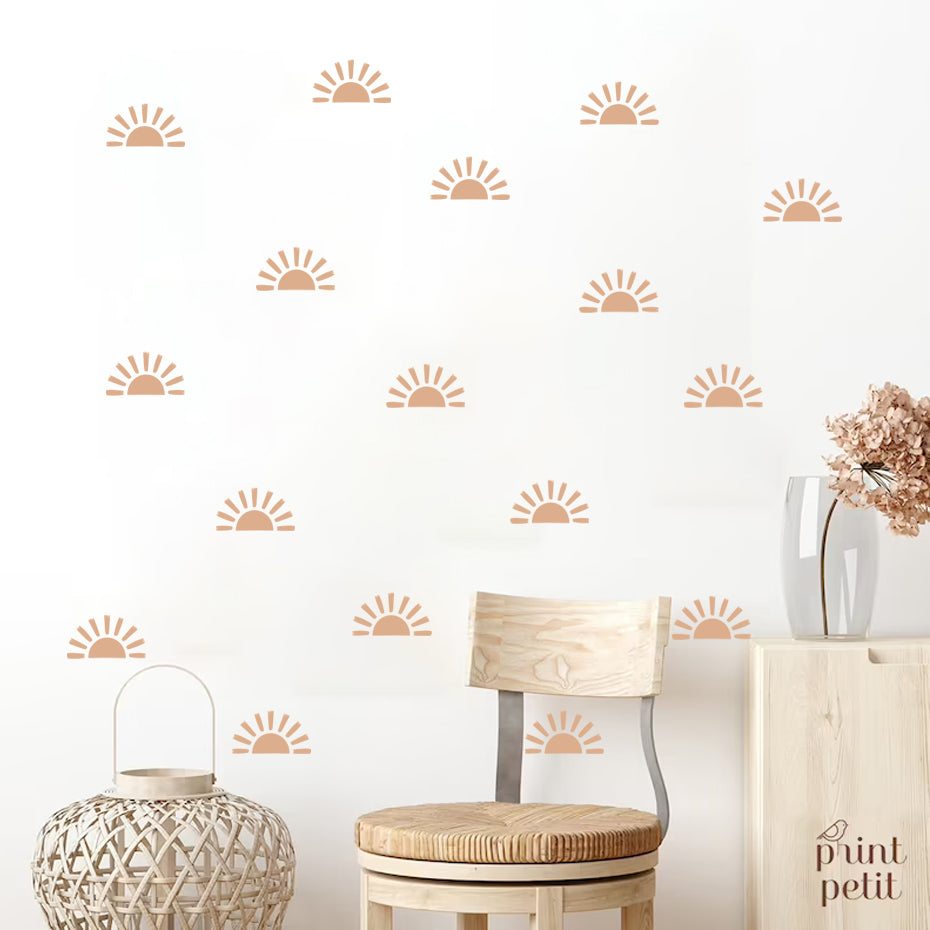 Half Suns Pattern Wall Decals