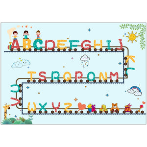 Cartoon Style Alphabet Rectangle Area Rug