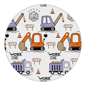 Nursery Cartoon Style Area Round Rug