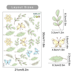 Cartoon Leaves Animal Nursery Wall Decals