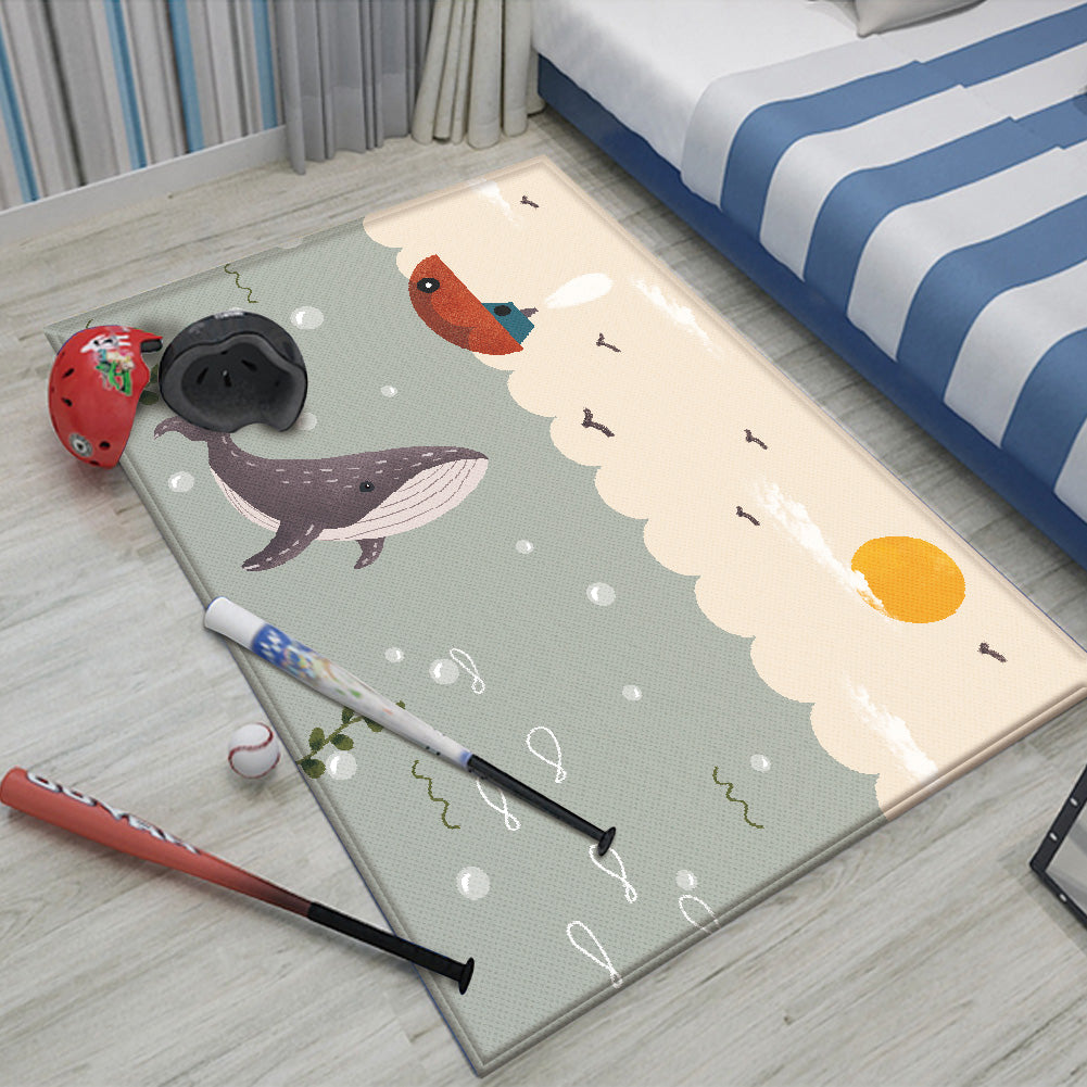 Nursery Cartoon Style Area Rug