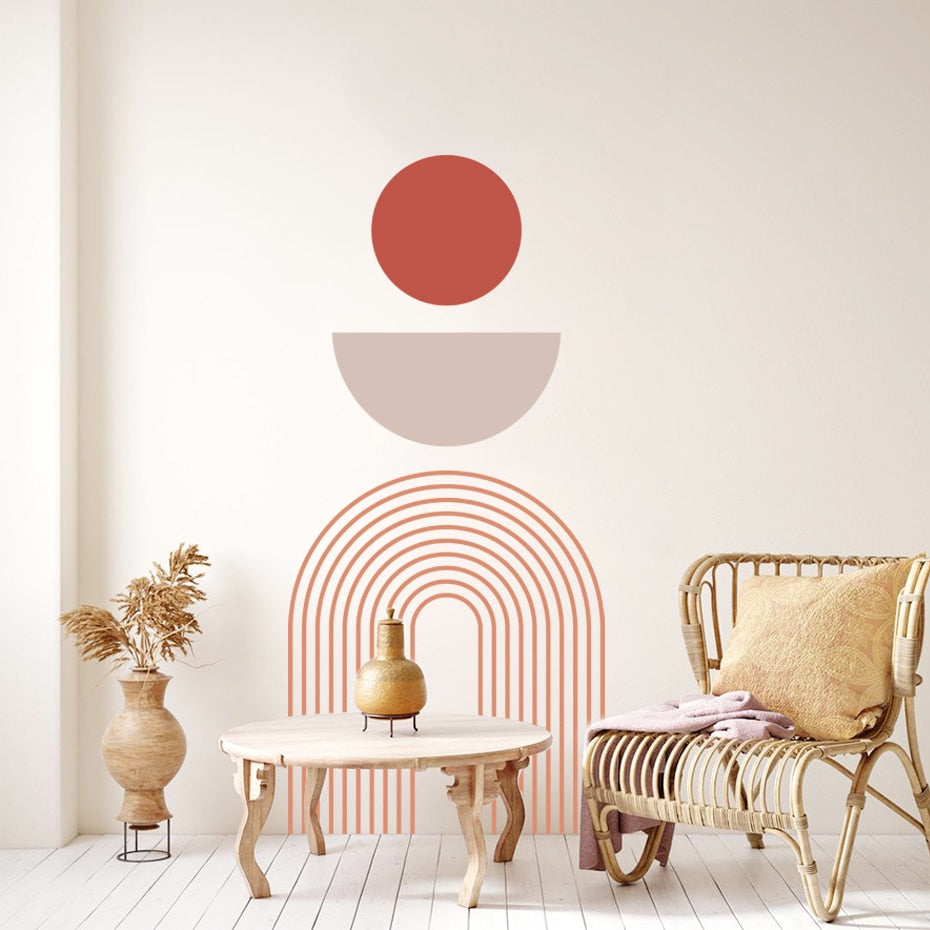 Bohemian Wall Decals Rainbow Geometric Vinyl