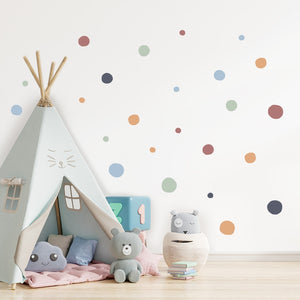 Pattern Wall Decal Colorful Polka Dots
