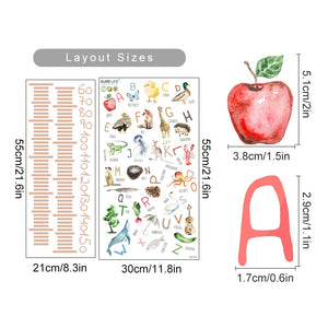 Cartoon Height Measurement Dinosaur Wall Decals