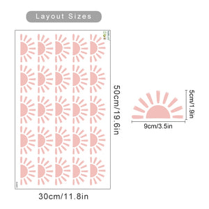 Half Suns Pattern Wall Decals