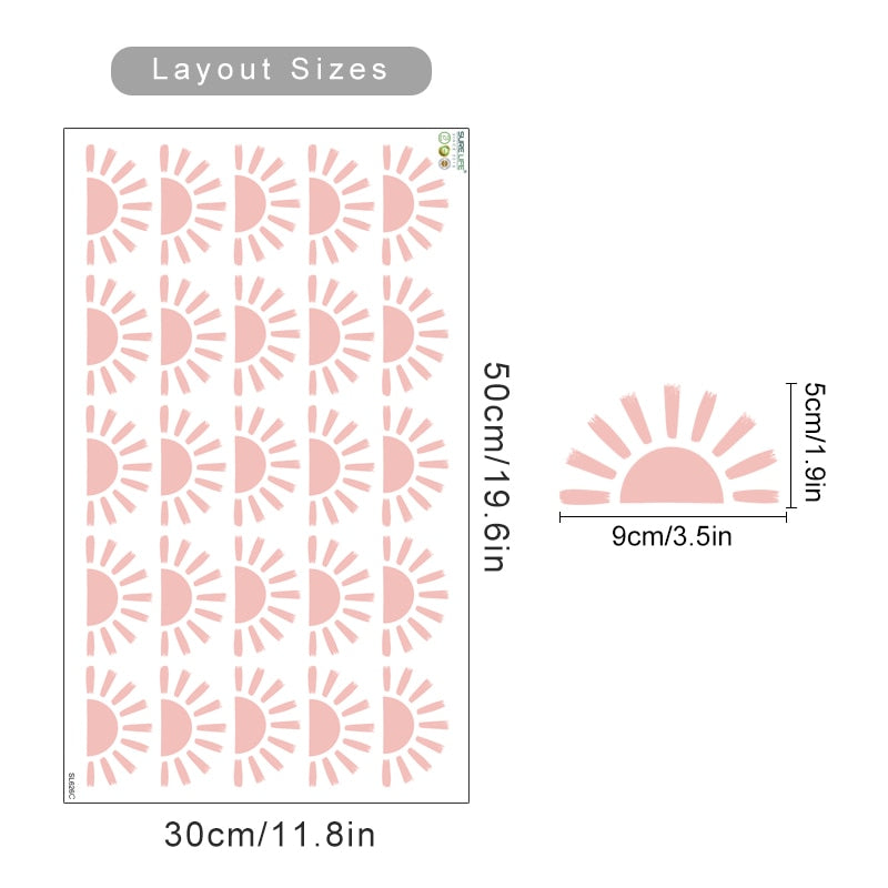 Half Suns Pattern Wall Decals