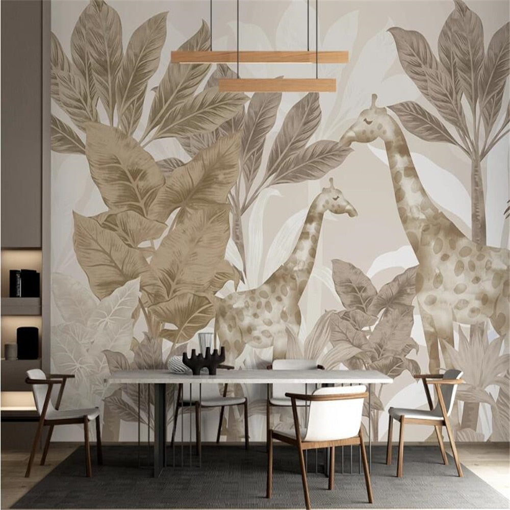 Giraffe Tropical Forest Nursery Wallpaper Mural