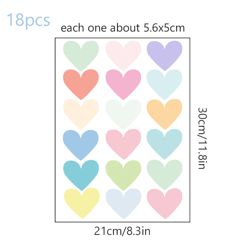 Nursery Heart-shaped Wall Decals