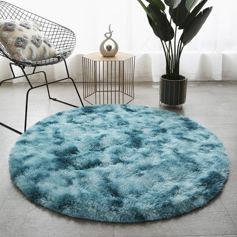Fluffy Thick Area Round Rug