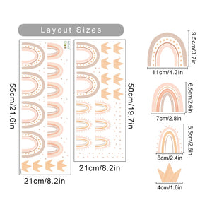 Cartoon Wall Decals Rainbow Patterns