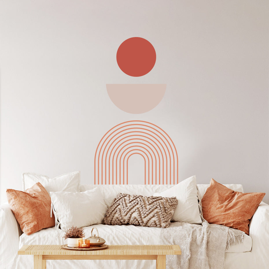 Bohemian Wall Decals Rainbow Geometric Vinyl