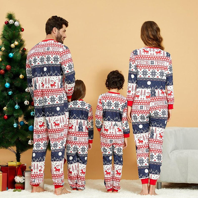 Matching Christmas Pajamas Family Set - Reindeer