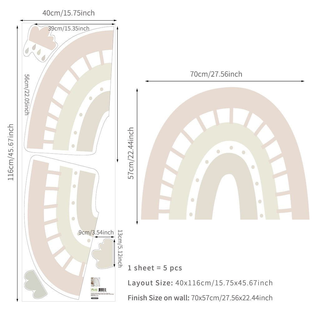 Cartoon Rainbows Wall Decals