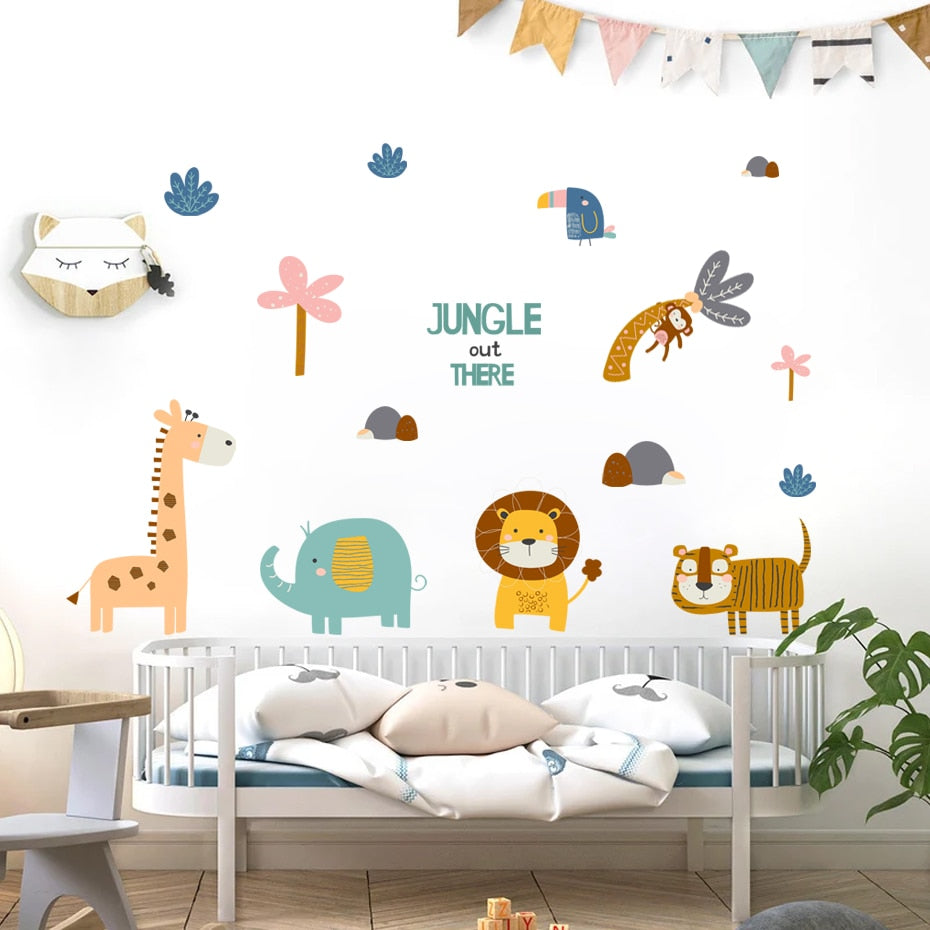 Cartoon Wall Decals Funny Animals