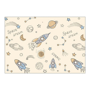 Nursery Cartoon Style Rectangle Area Rug