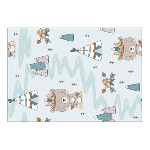 Nursery Cartoon Style Rectangle Area Rug