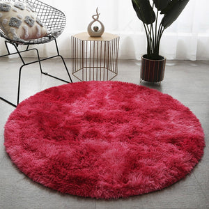 Fluffy Thick Area Round Rug