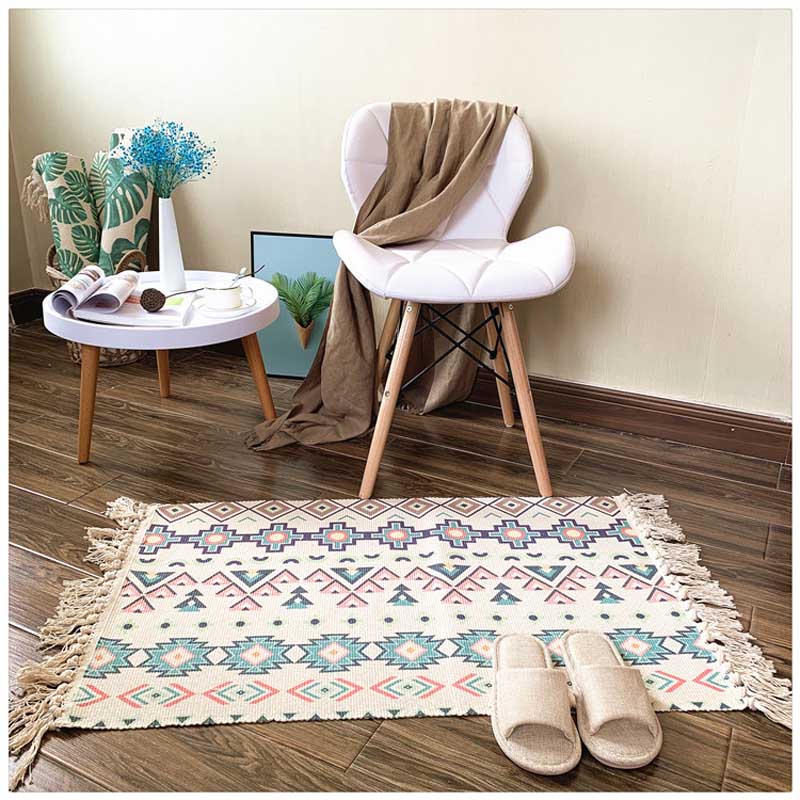 Soft Tassel Cotton Area Rug