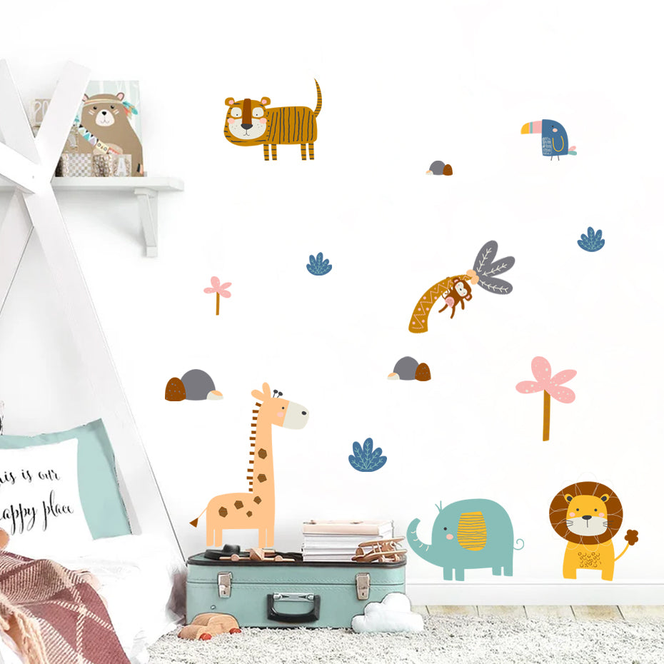 Cartoon Wall Decals Funny Animals