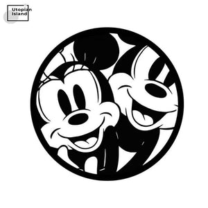 Round Rug Cute Animal Portraits