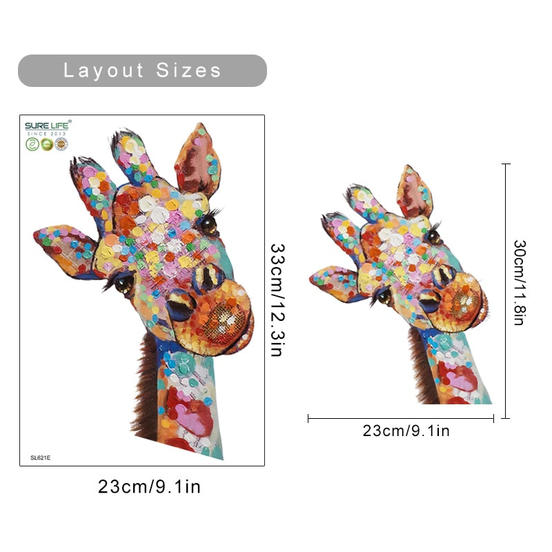 Cool Giraffe Family Wall Decals