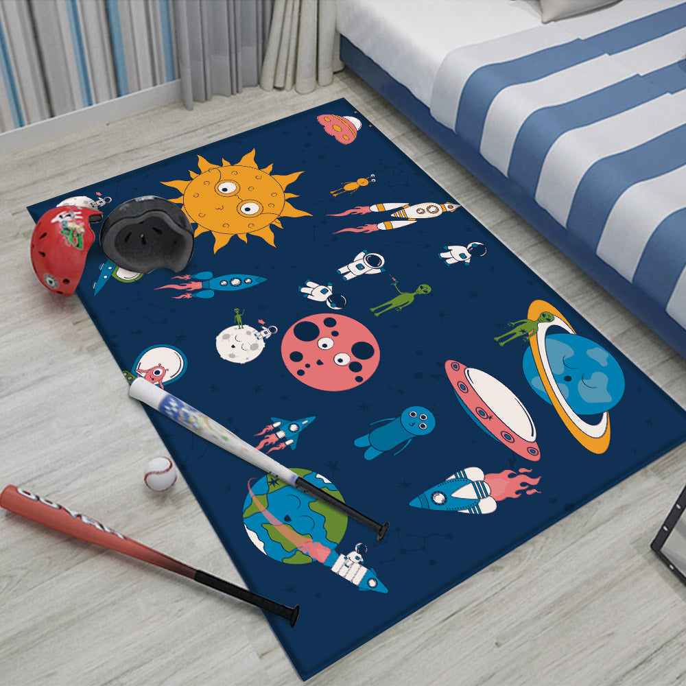 Nursery Cartoon Style Area Rug
