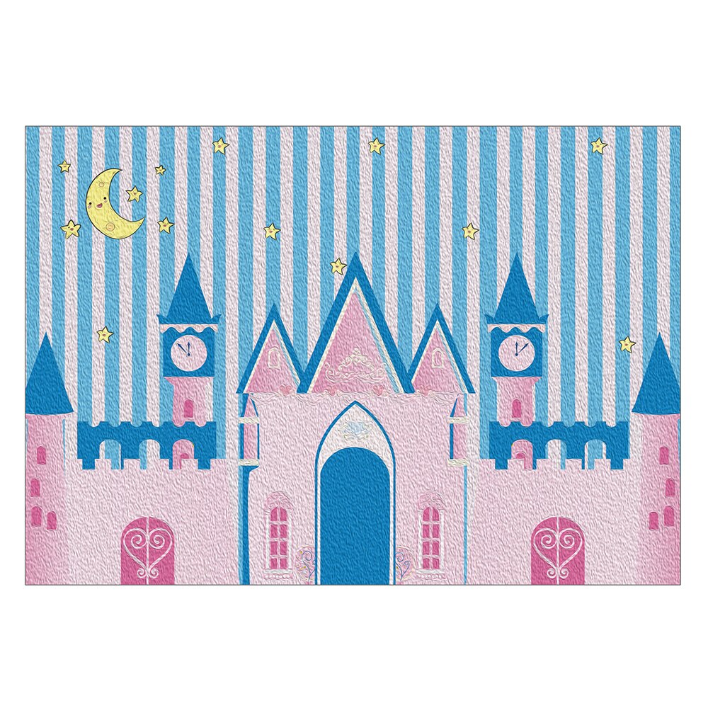 Nursery Cartoon Style Rectangle Area Rug