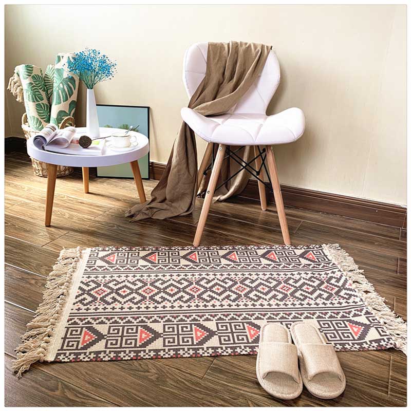 Soft Tassel Cotton Area Rug