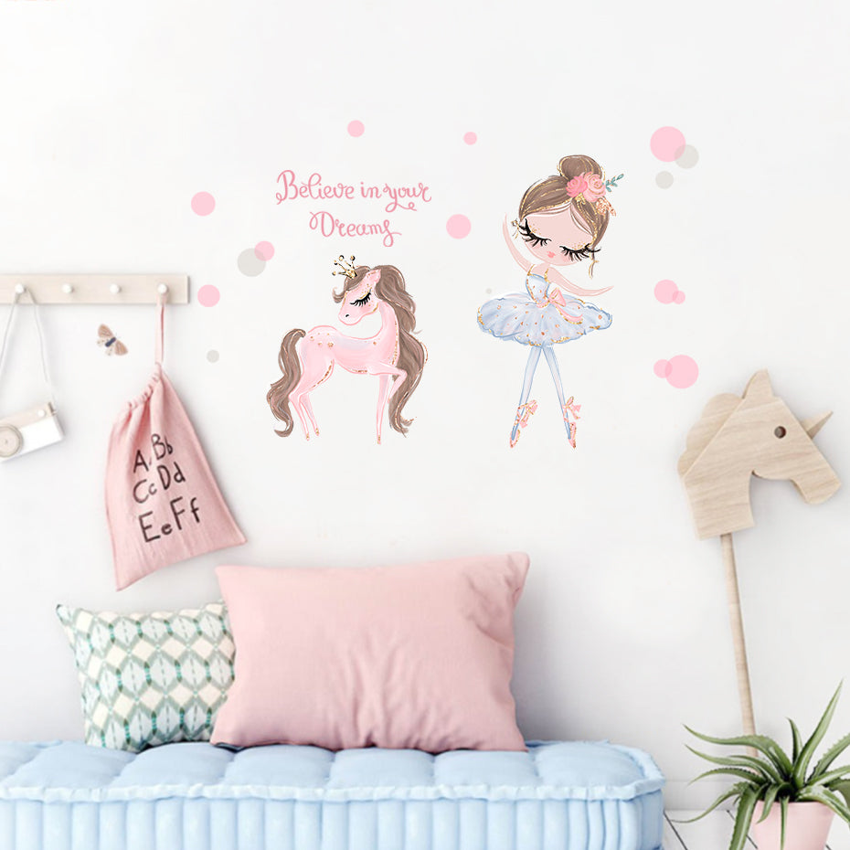 Nursery Wall Decals Swan Girls