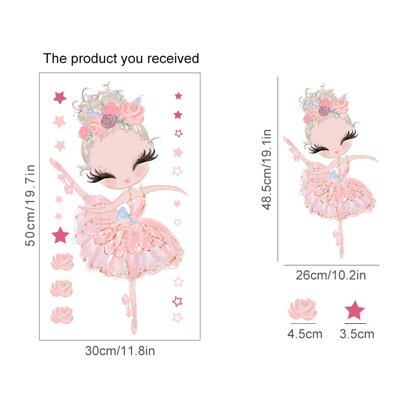 Nursery Wall Decals Swan Girls
