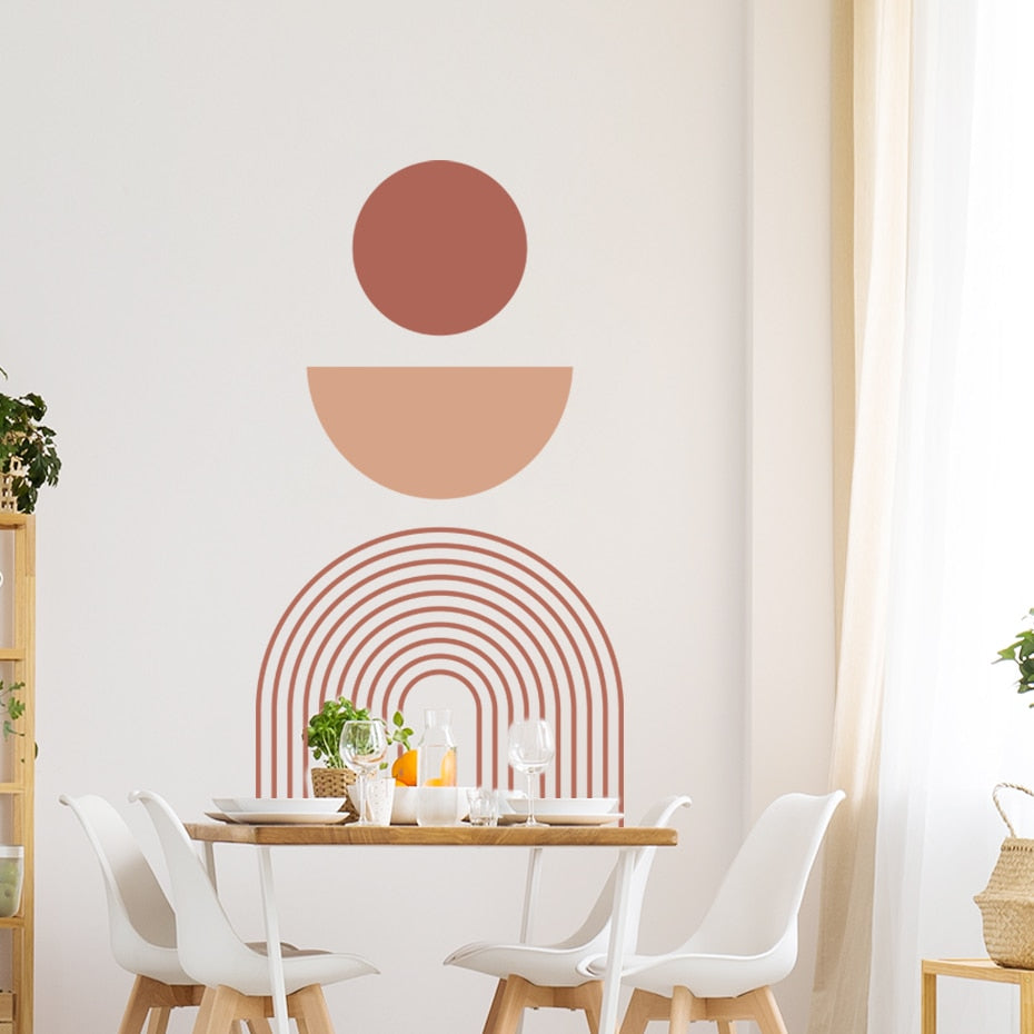 Bohemian Wall Decals Rainbow Geometric Vinyl