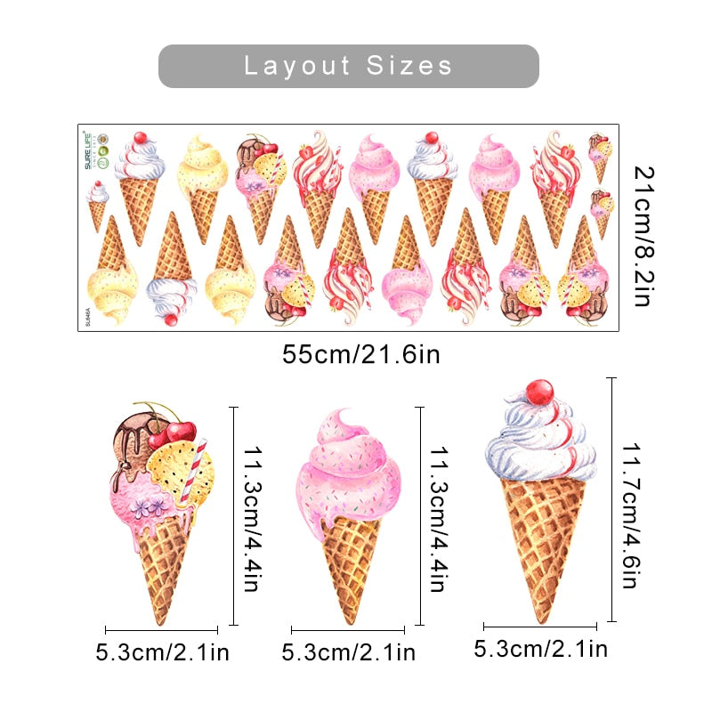 Pattern Wall Decals Ice Creams