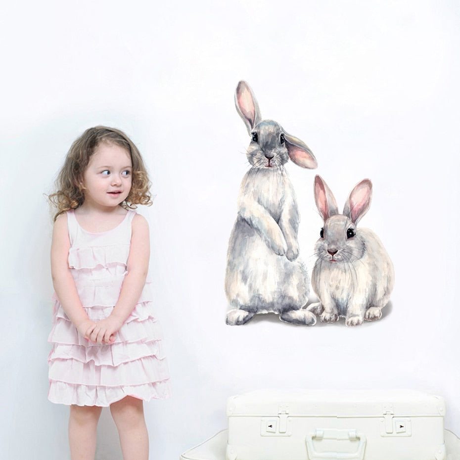 Nursery Wall Decal Baby Rabbits