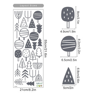 Nordic Woodland Trees Wall Decals