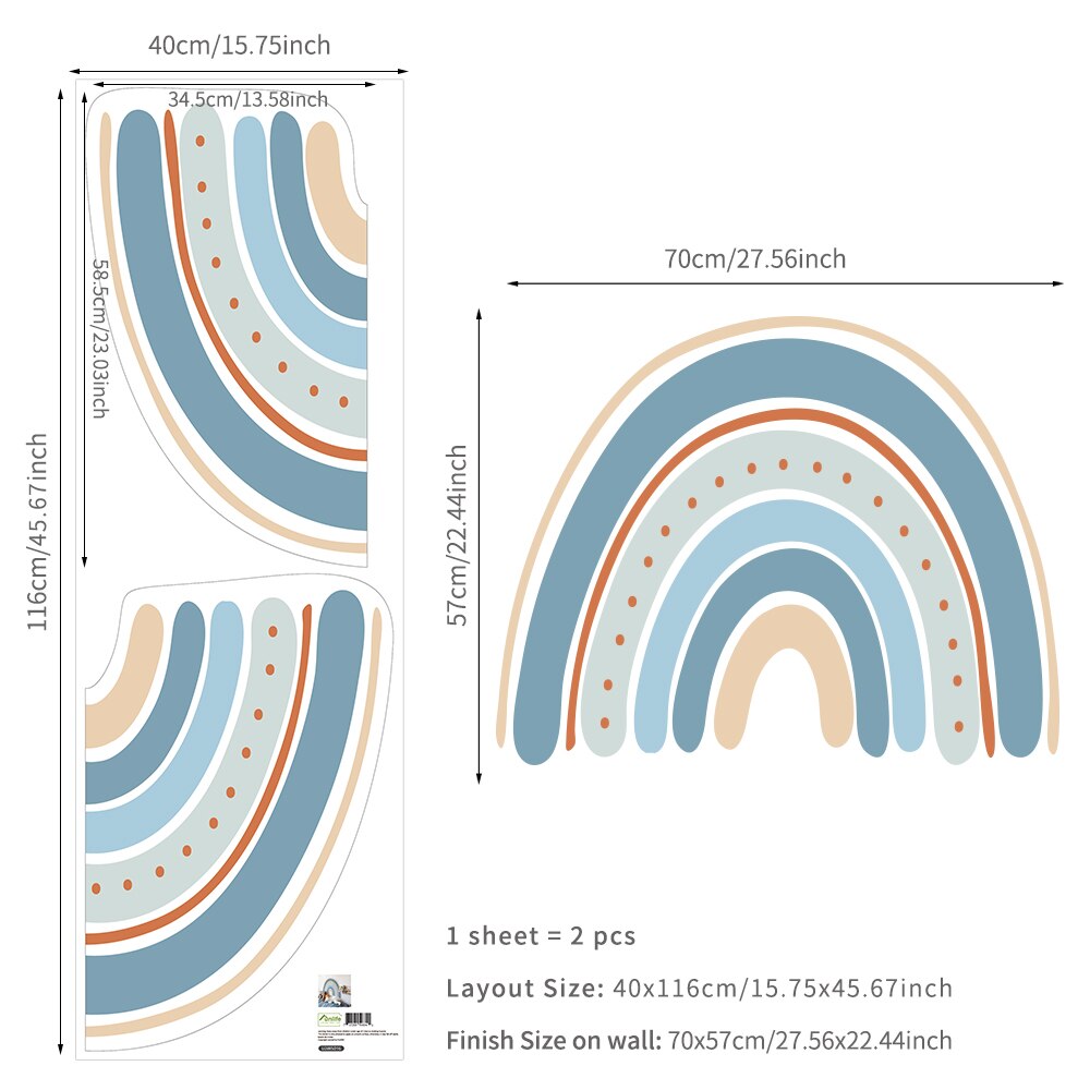 Cartoon Rainbows Wall Decals