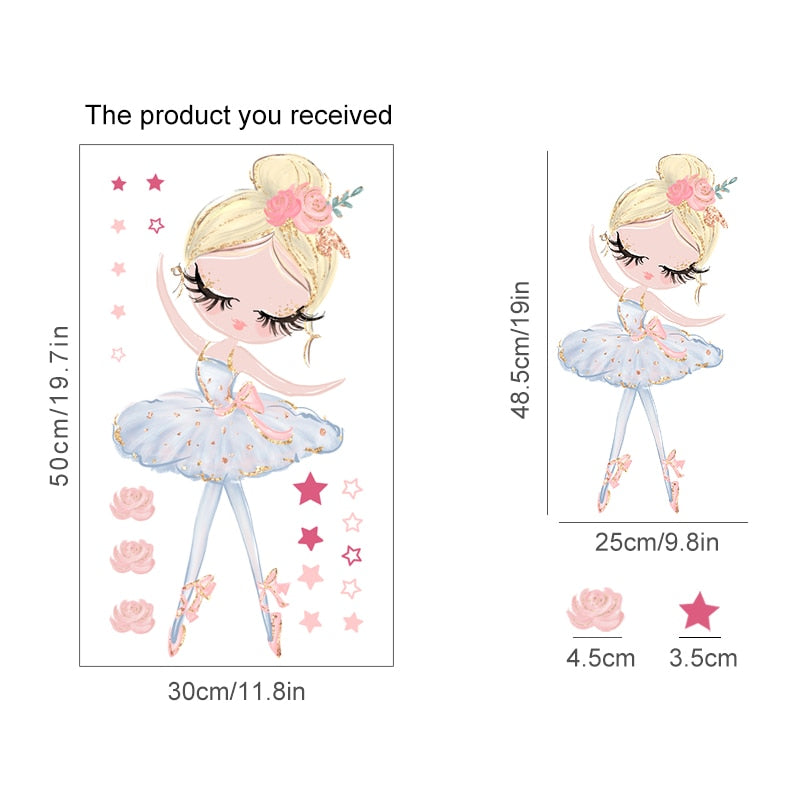 Nursery Wall Decals Swan Girls