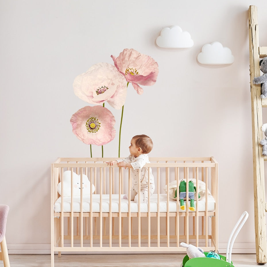 Wall Decals Pink Anemone Flowers