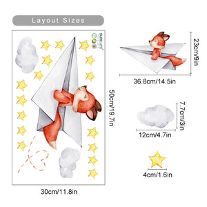 Cartoon Cute Fox Wall Decals