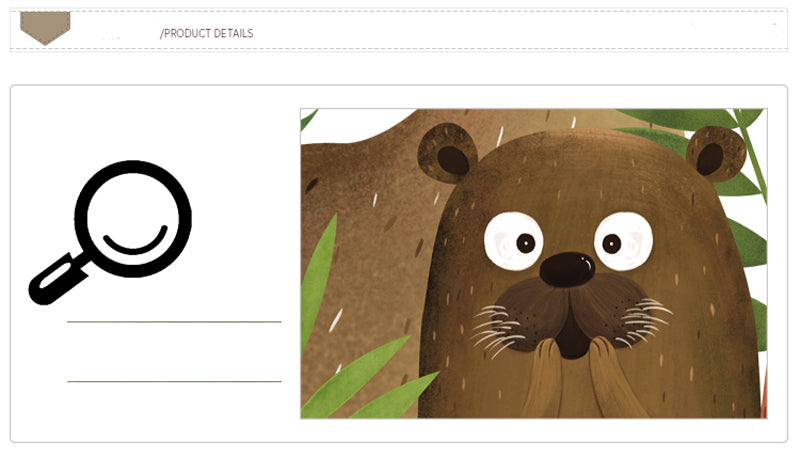 Cartoon Wall Decal Forest Animals Elk Fox Rabbit