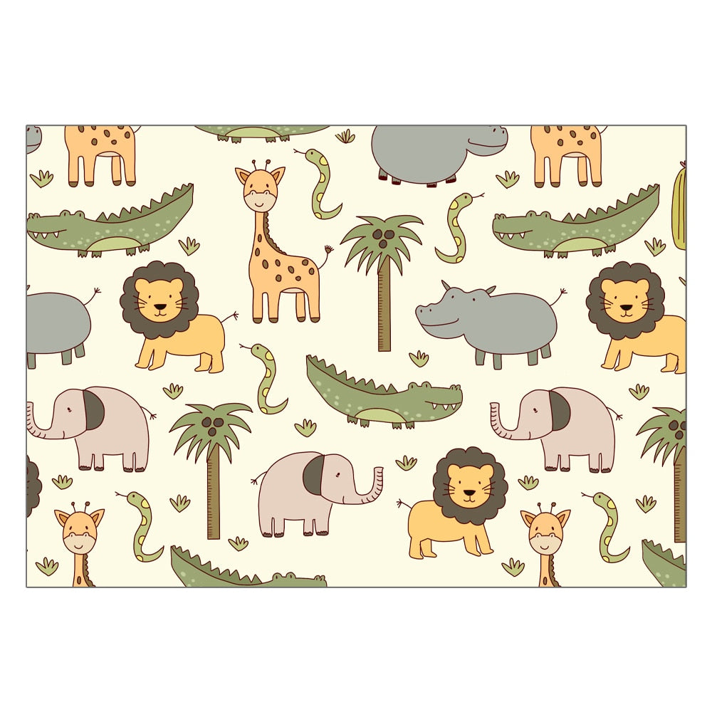 Nursery Cartoon Style Area Rug
