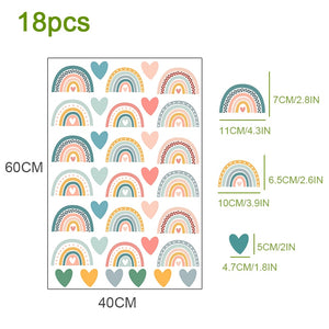 Bohomian Wall Decals Rainbow Patterns